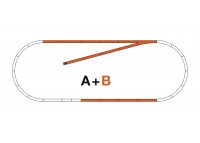 Set de extensie sine "B" (terasament flexibil) - H0 ROCO 42020
